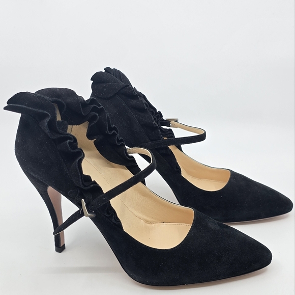 Prada Suede Ruffle Pump - Picture 4 of 9